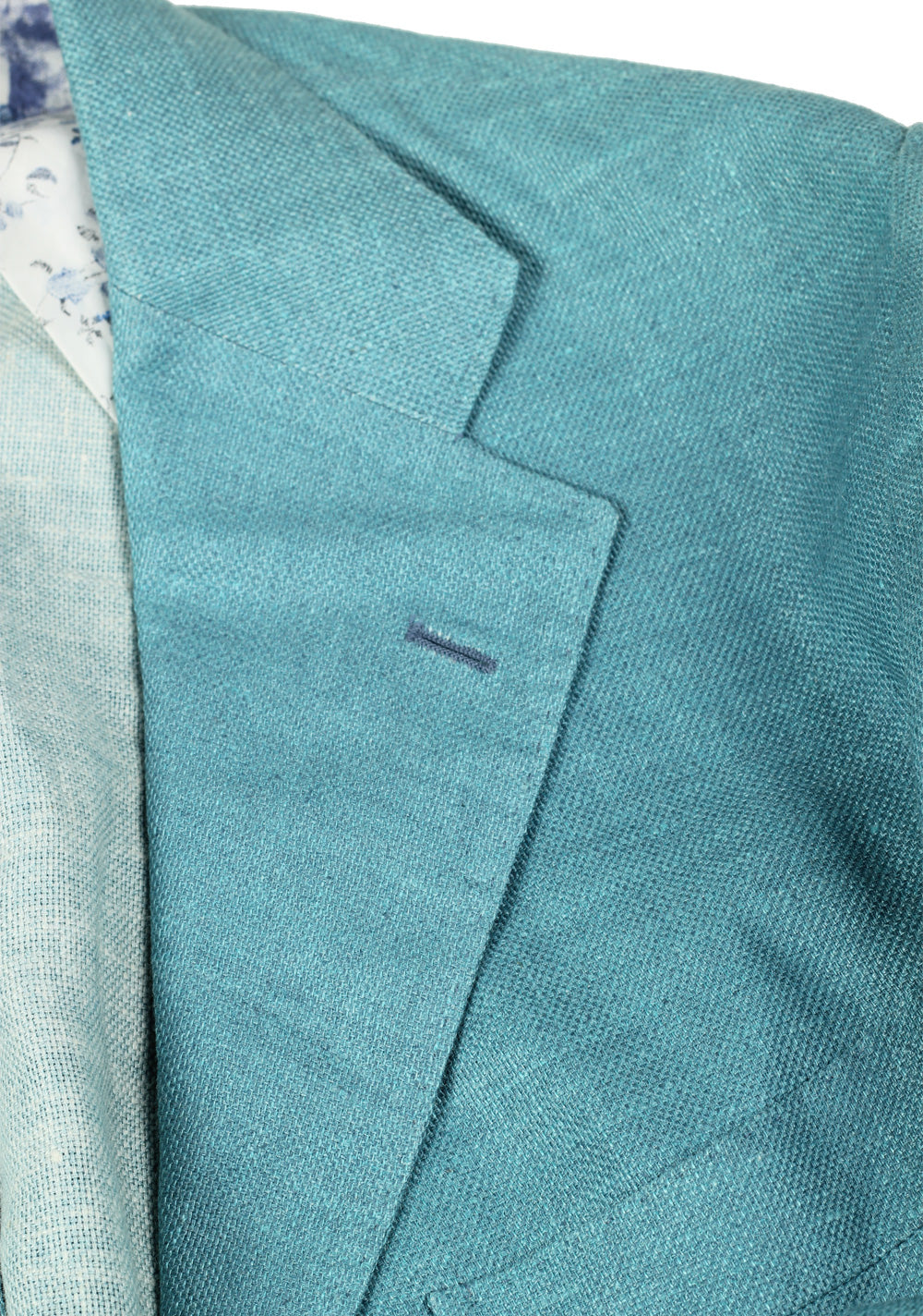Sartorio By Kiton Turquoise Beige Sport Coat Size 50 / 40R U.S. In Linen Silk Cashmere