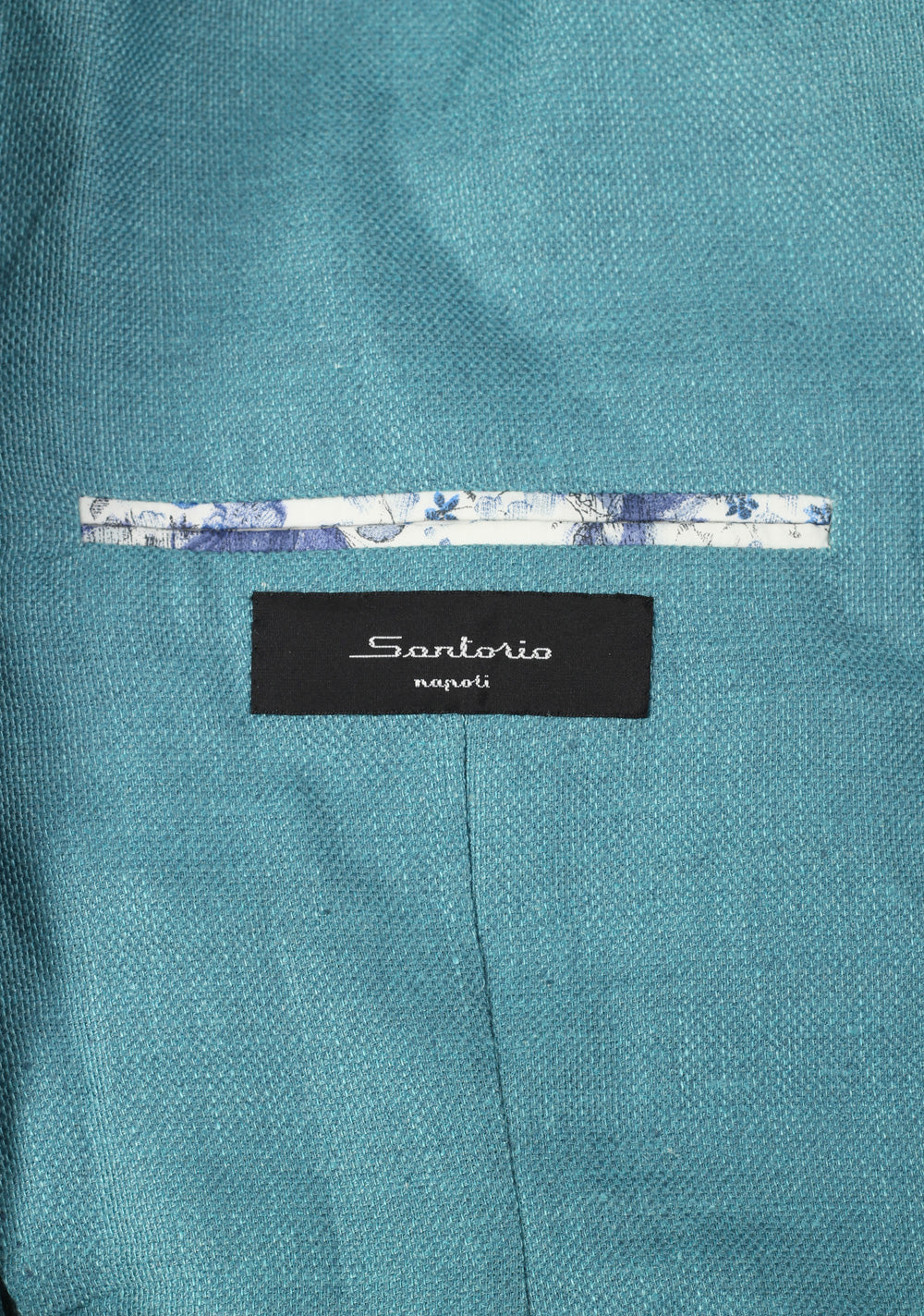 Sartorio By Kiton Turquoise Beige Sport Coat Size 50 / 40R U.S. In Linen Silk Cashmere