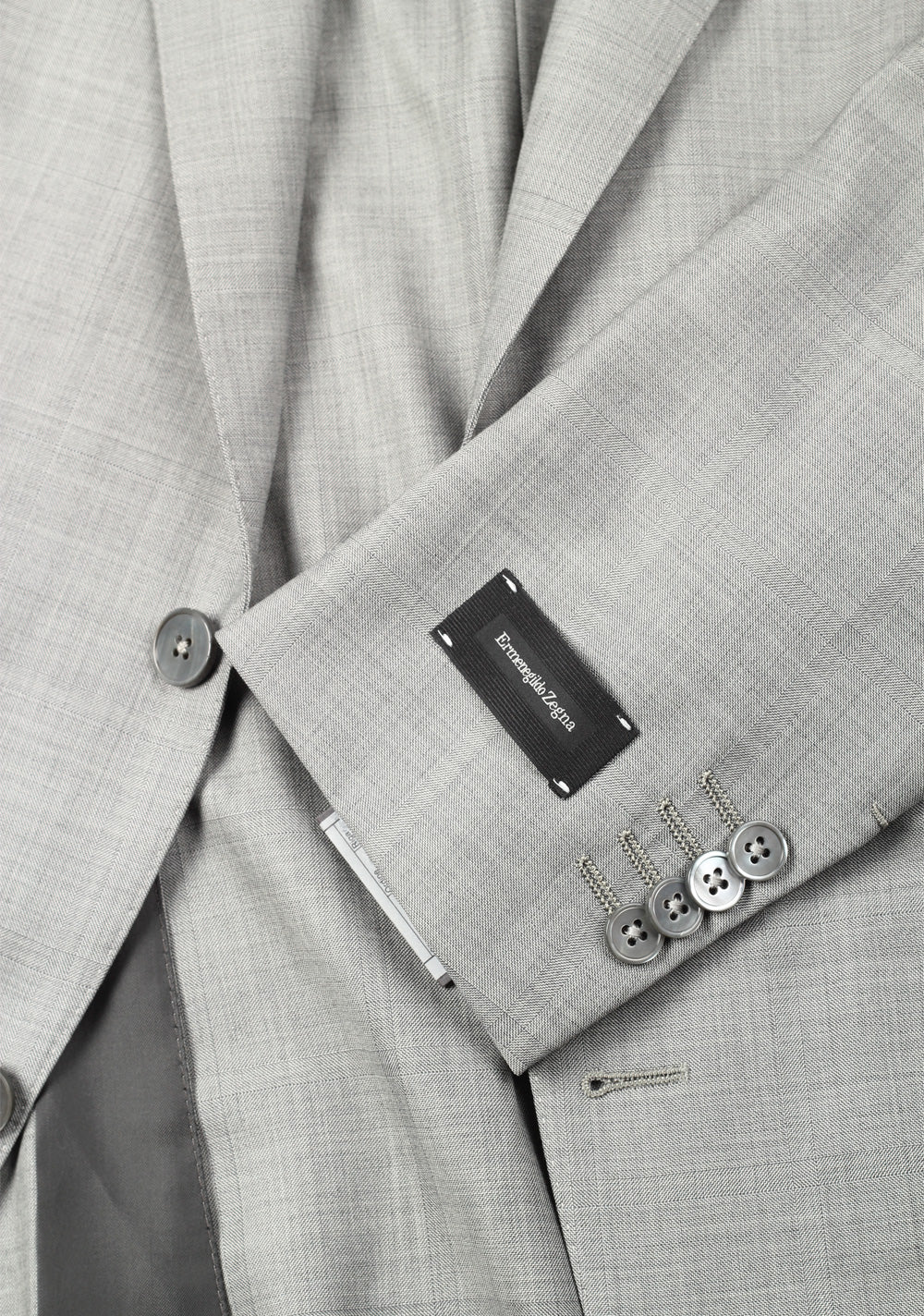 ZEGNA Gray Easy Light Checked 15Milmil15 Suit