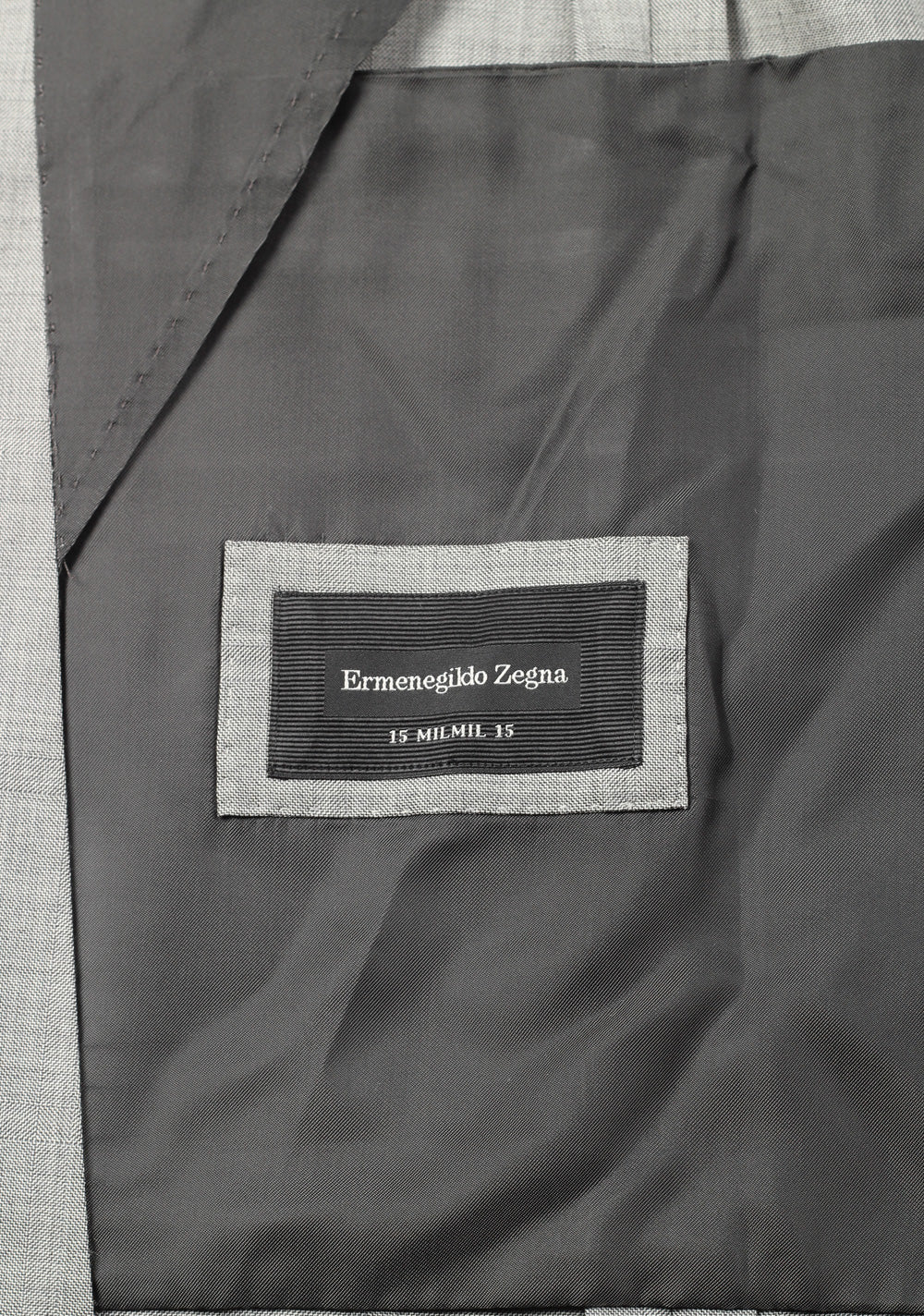ZEGNA Gray Easy Light Checked 15Milmil15 Suit