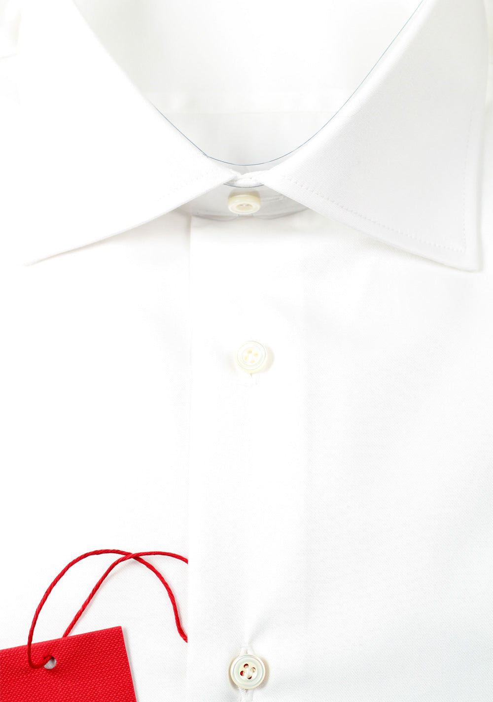 Kiton Solid White Dress Shirt