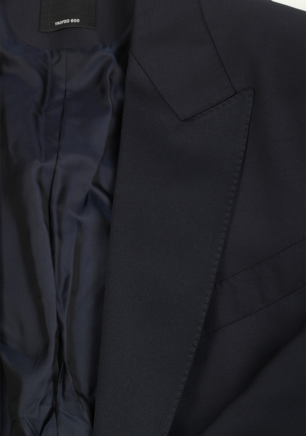 ZEGNA Sartorial Blue Troffeo 600 Tuxedo Dinner Jacket Size 52 / 42R U.S.